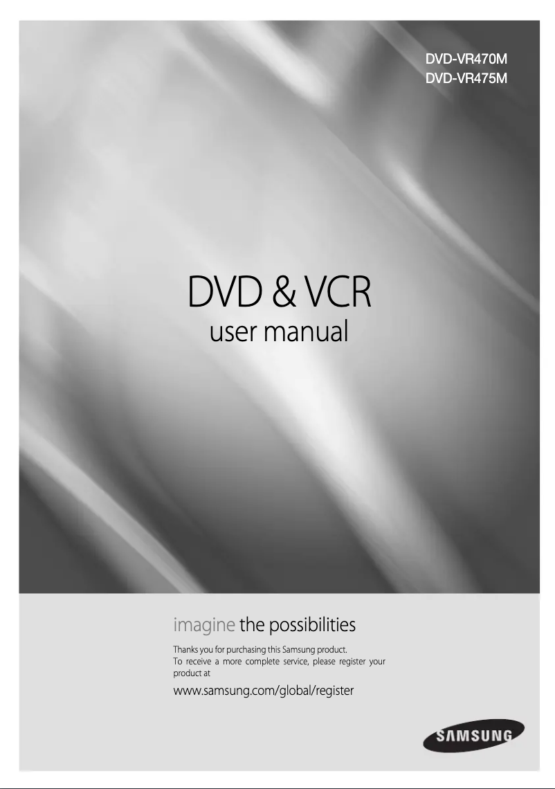 Image de la première page du manuel de l'appareil DVD-VR470M