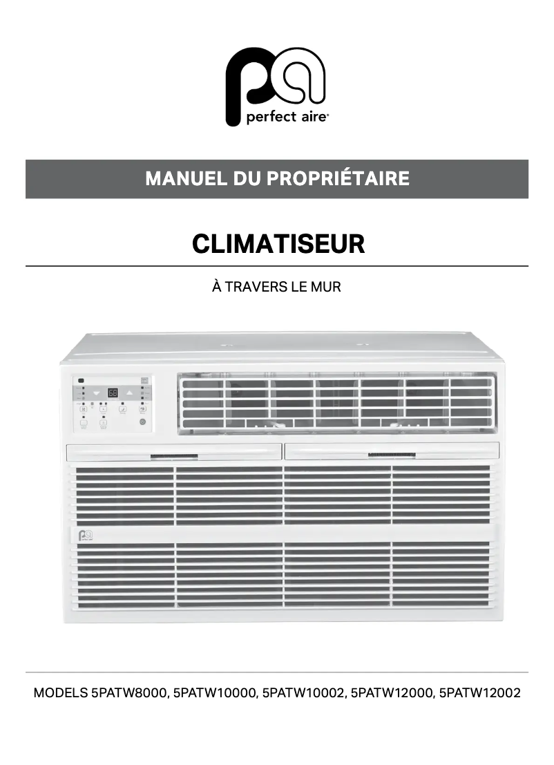 Page n°1 - Manuel utilisateur Perfect Aire 5PATW12000