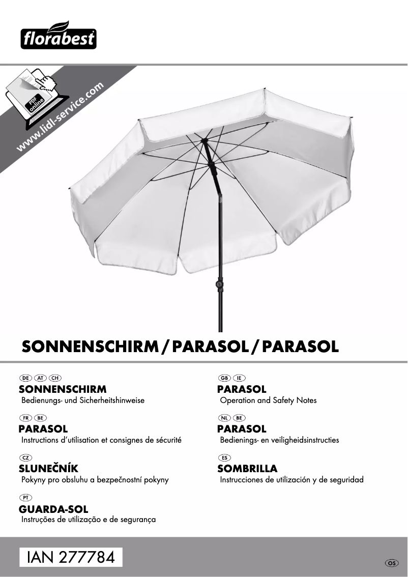 Page 1 de la notice Manuel utilisateur Florabest IAN 277784