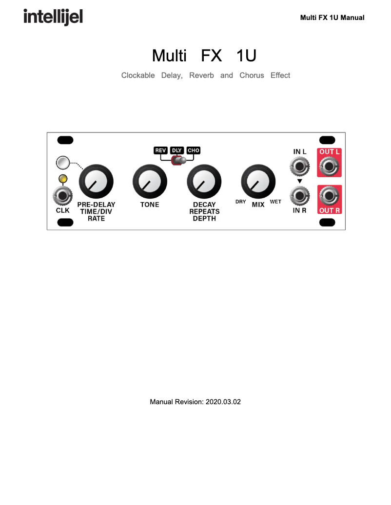 Image de la première page du manuel de l'appareil Multi FX 1U