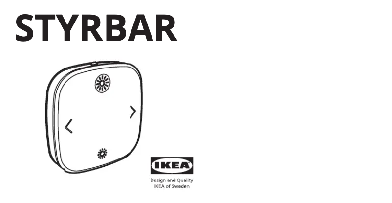 Page 1 de la notice Manuel utilisateur Ikea STYRBAR 604.883.66