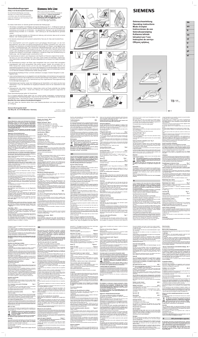 Page n°1 - Manuel utilisateur Siemens Slider special TB11301
