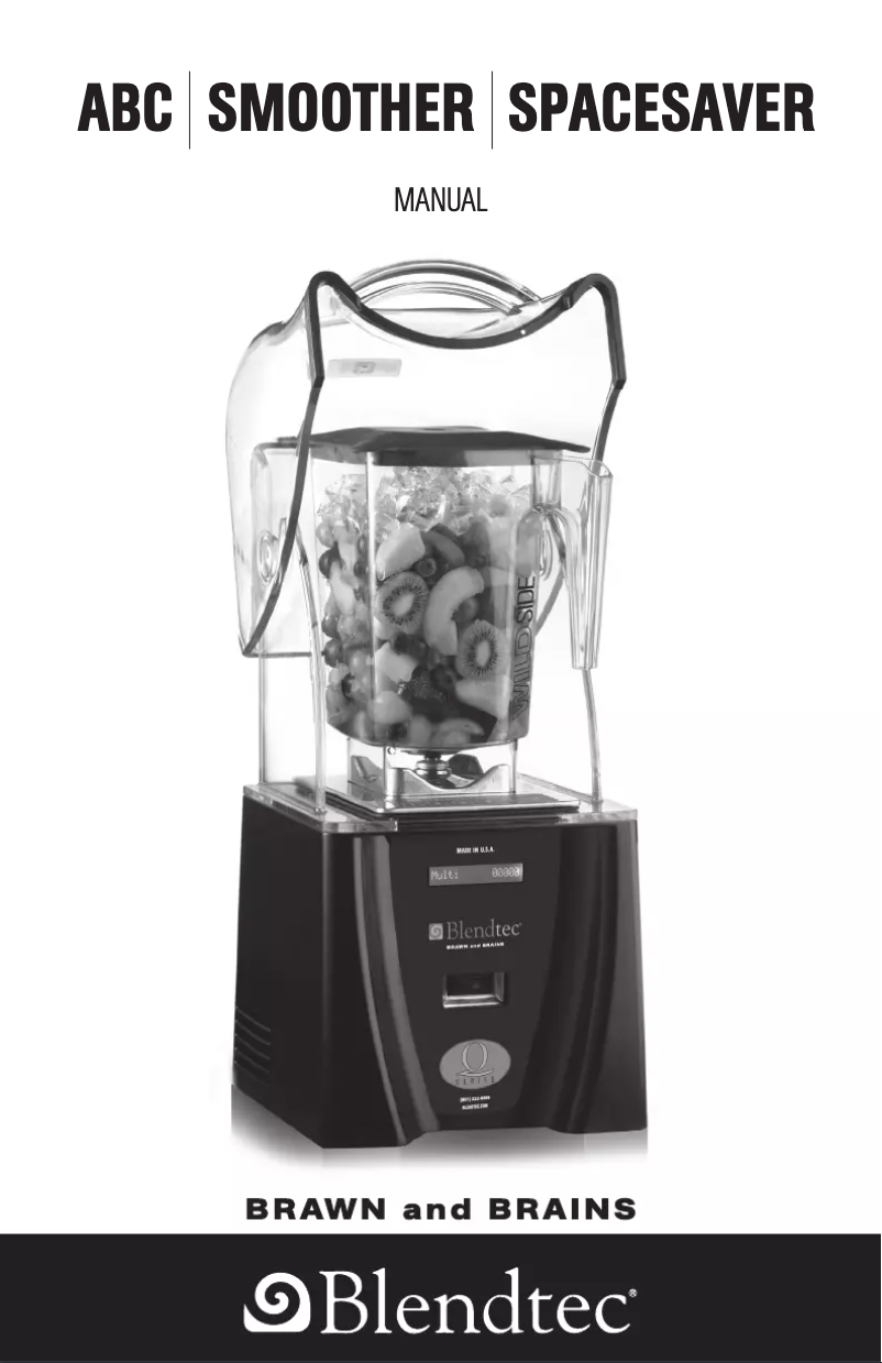 Page n°1 - Manuel utilisateur Blendtec Q-Series