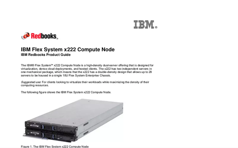 Image de la première page du manuel de l'appareil Flex System x222