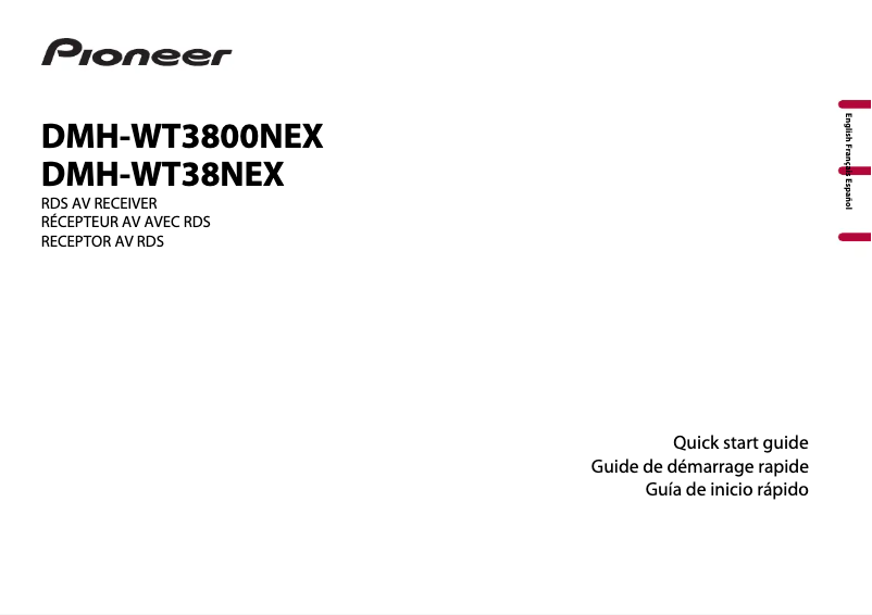 Page n°1 - Guide de démarrage rapide Pioneer DMH-WT3800NEX