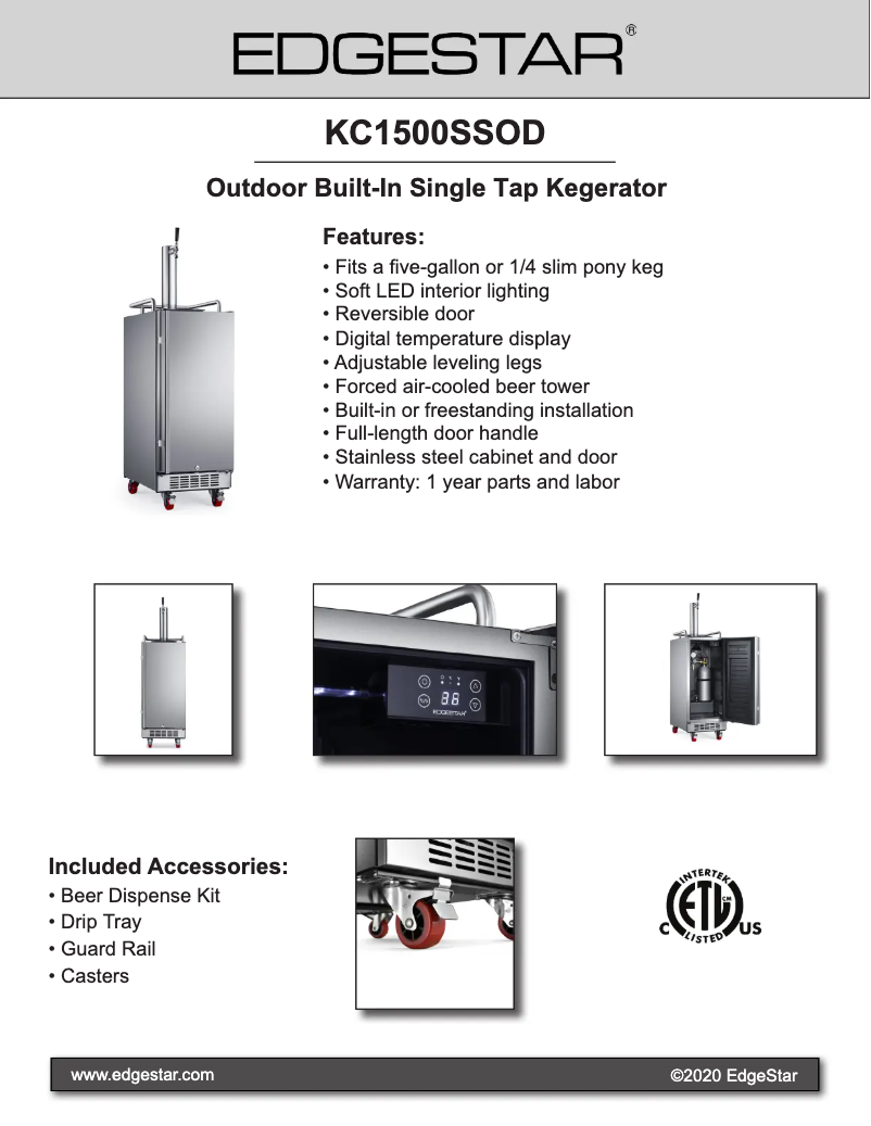 Image de la première page du manuel de l'appareil KC1500BSSOD