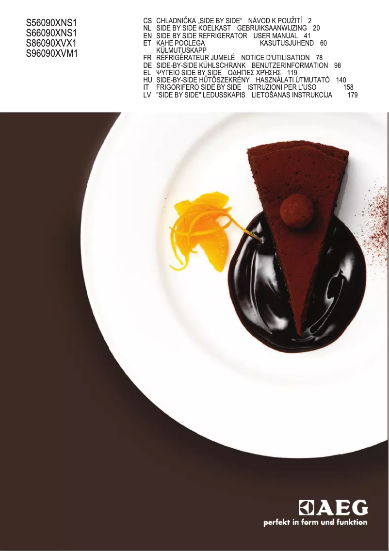 Page n°1 - Manuel utilisateur AEG S86090XVX1