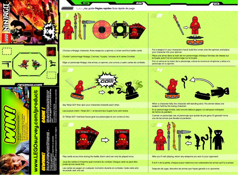 Page 1 de la notice Manuel utilisateur Lego Ninjago 9591