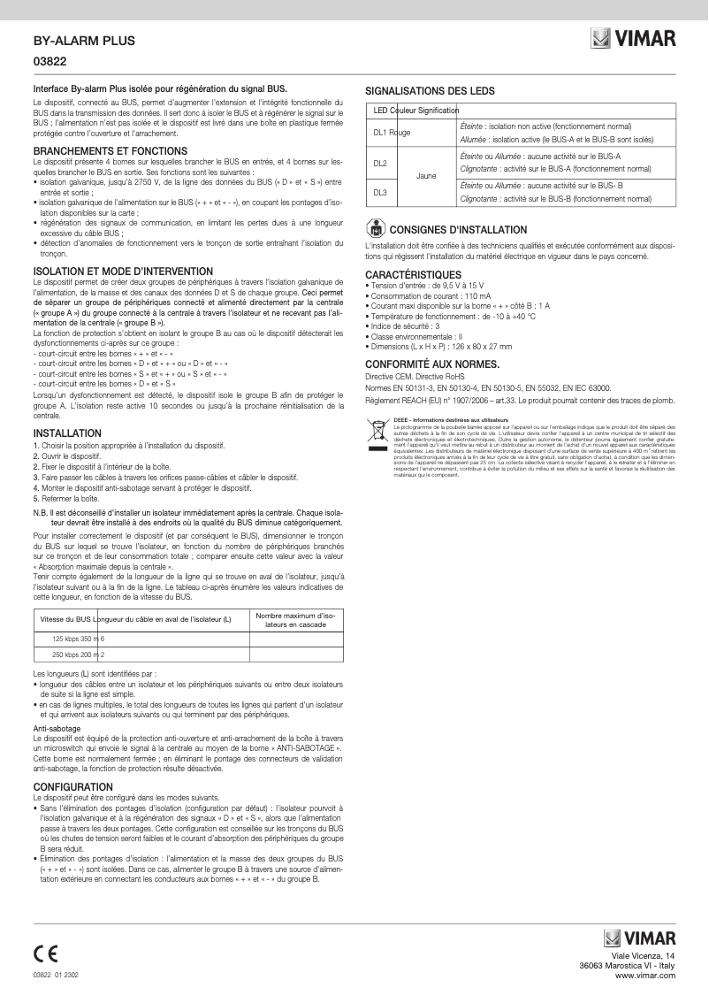 Image de la première page du manuel de l'appareil 03822