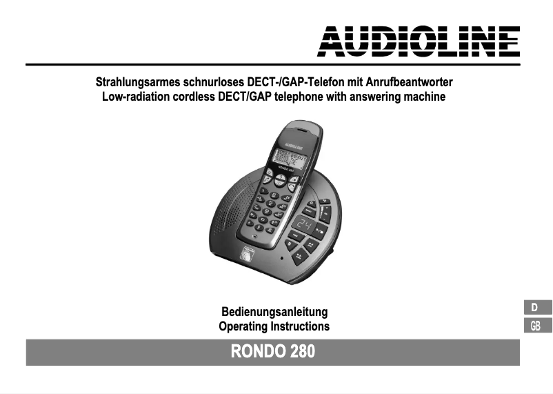 Page n°1 - Manuel utilisateur Audioline Rondo 282