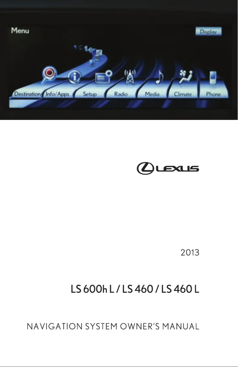 Page 1 de la notice Manuel utilisateur Lexus LS 600h L (2013)