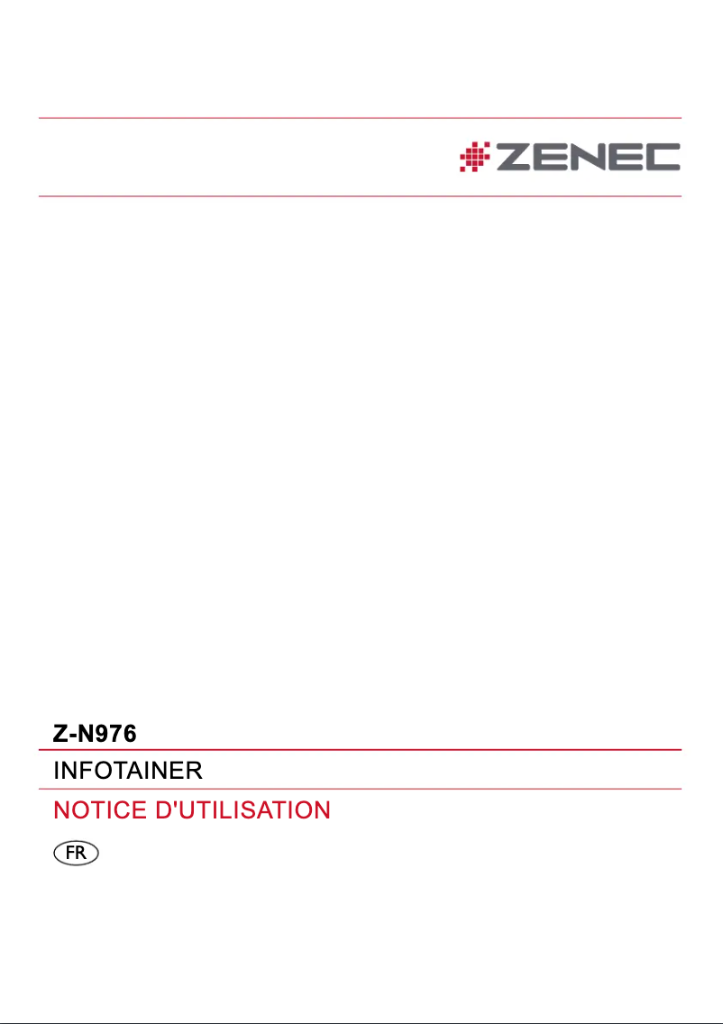 Page n°1 - Manuel utilisateur Zenec Z-N976