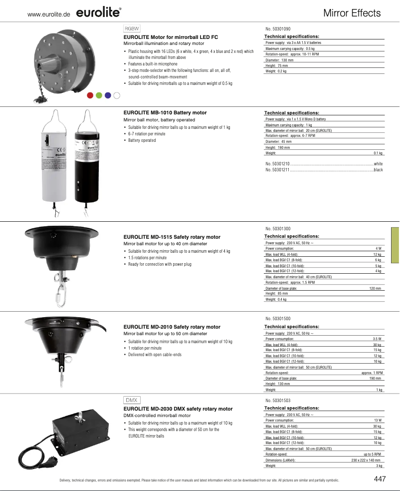 Page n°1 - Catalogue Eurolite MD-2030