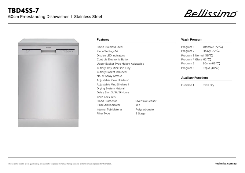 Image de la première page du manuel de l'appareil TBD4SS-7