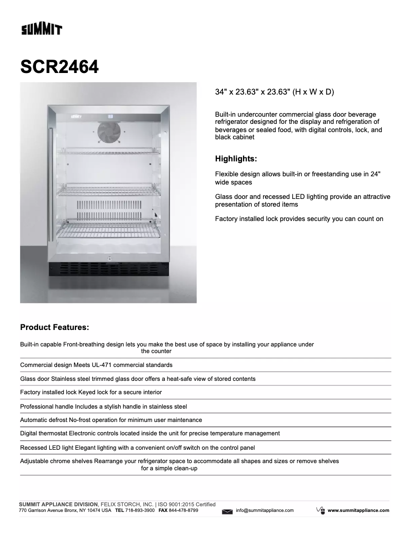 Image de la première page du manuel de l'appareil SCR2464