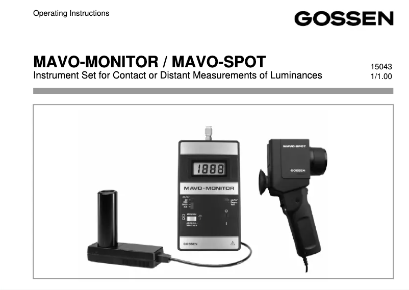 Image de la première page du manuel de l'appareil MAVO-MONITOR