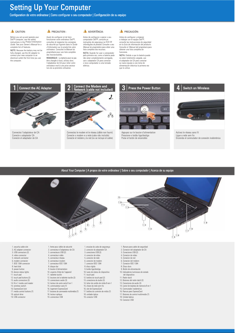 Image de la première page du manuel de l'appareil Vostro 500