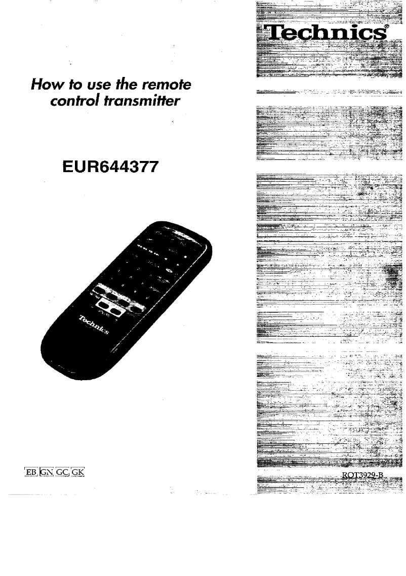 Image de la première page du manuel de l'appareil EUR644377