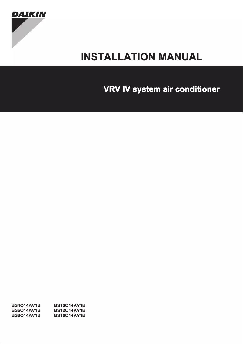 Página 1 del manual Manual de usuario Daikin BS6Q14AV1B