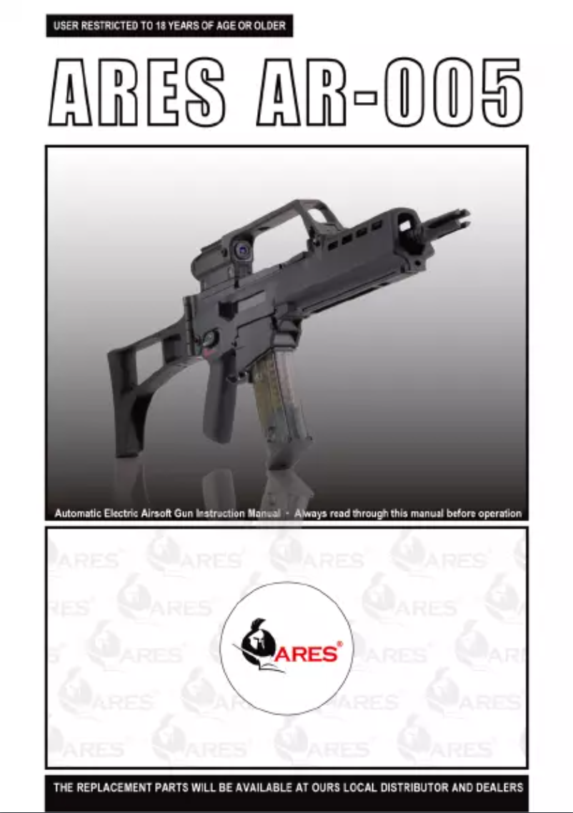 Page 1 de la notice Manuel utilisateur Ares AR-005