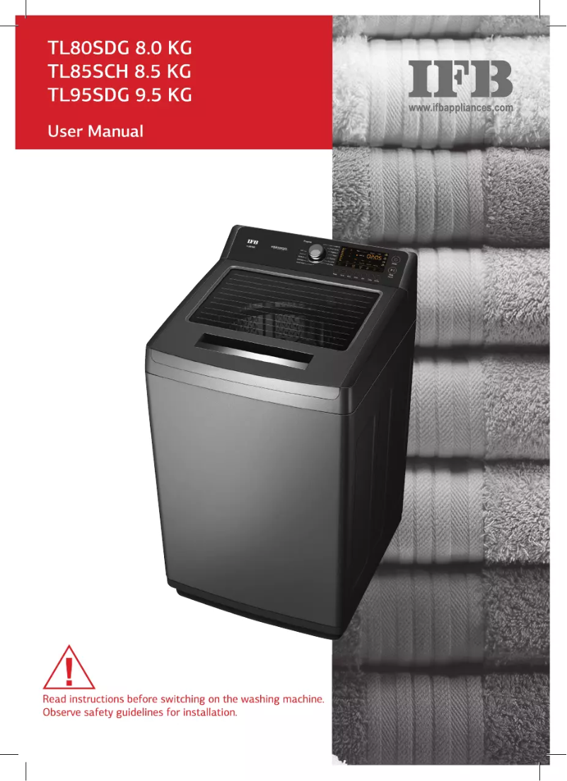 Page 1 de la notice Manuel utilisateur IFB TL95SDG