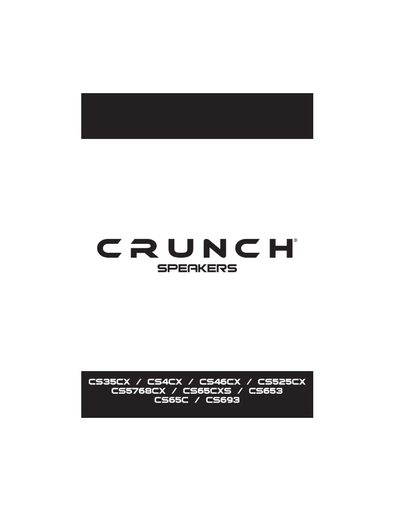 Page n°1 - Manuel utilisateur Crunch CS693