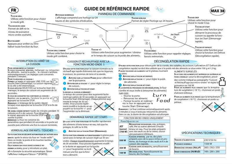Image de la première page du manuel de l'appareil MAX 38