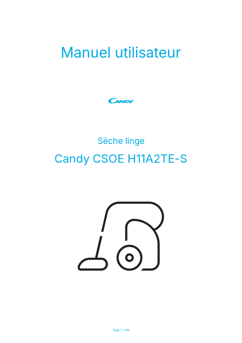 Image de la première page du manuel de l'appareil CSOE H11A2TE-S