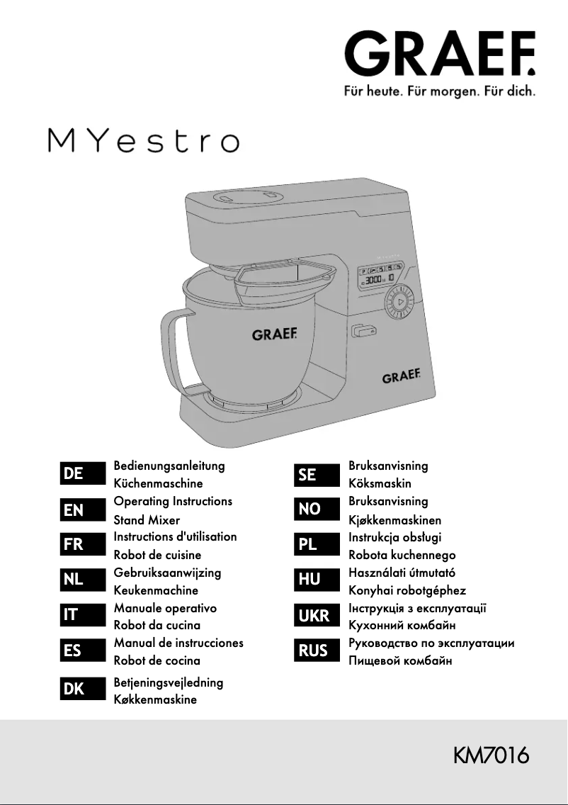 Page 1 de la notice Manuel utilisateur Graef MYestro KM7016