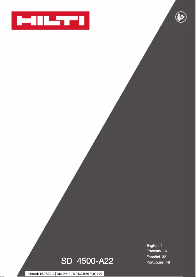 Página 1 del manual Manual de usuario Hilti PBH SD Z M1