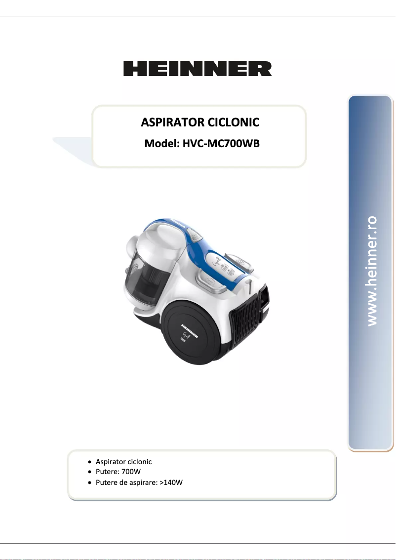Page 1 de la notice Manuel utilisateur Heinner HVC-MC700WB
