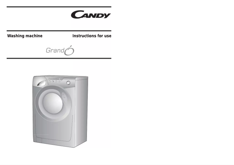 Page n°1 - Manuel utilisateur Candy GO 1482-80