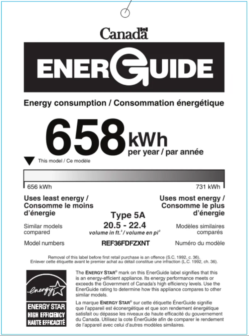 Image de la première page du manuel de l'appareil REF36FDFZXNT