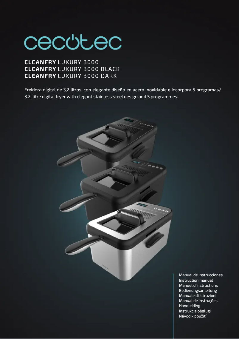 Page n°1 - Manuel utilisateur Cecotec Cleanfry Luxury 3000