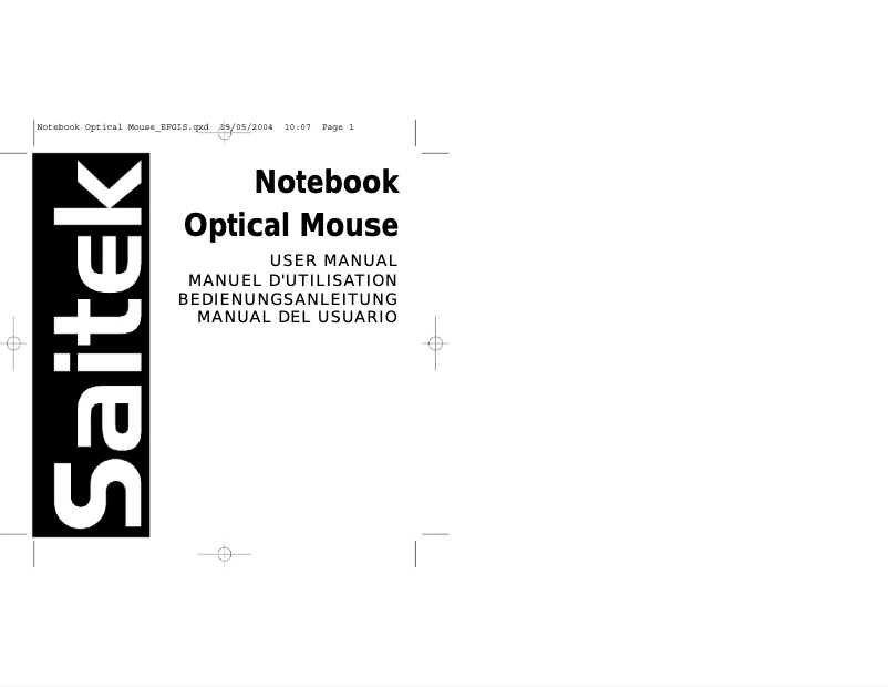 Page n°1 - Manuel utilisateur Saitek SOV440660041/04/1