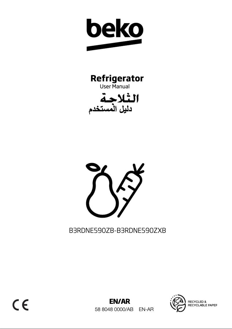 Image de la première page du manuel de l'appareil B3RDNE590ZB