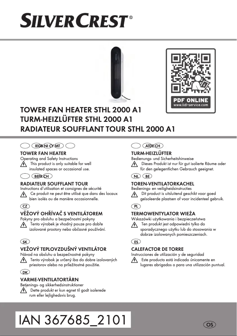 Page 1 de la notice Manuel utilisateur SilverCrest STHL 2000 A1