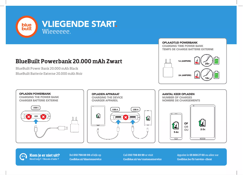 Page 1 de la notice Manuel utilisateur BlueBuilt CBL326