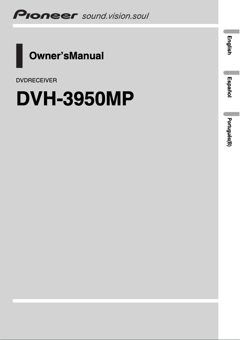 Page n°1 - Manuel utilisateur Pioneer DVH-3950MP