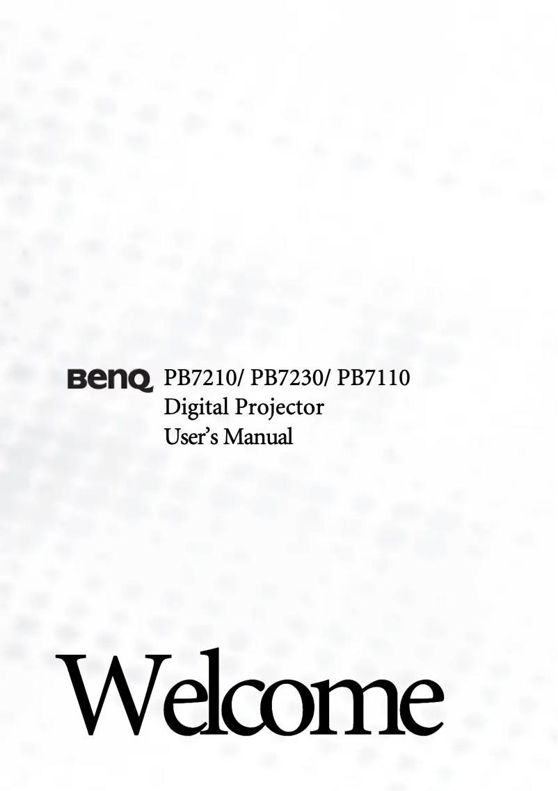 Page 1 de la notice Manuel utilisateur BenQ PB7210