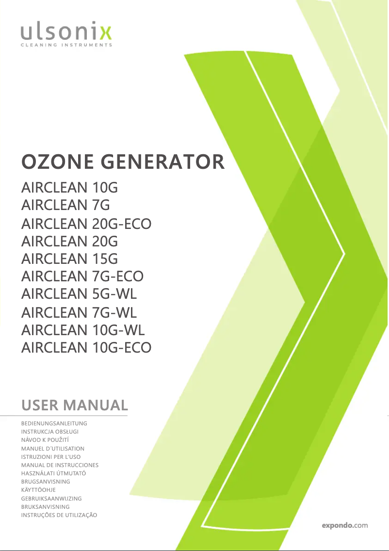 Image de la première page du manuel de l'appareil AIRCLEAN 5G-WL