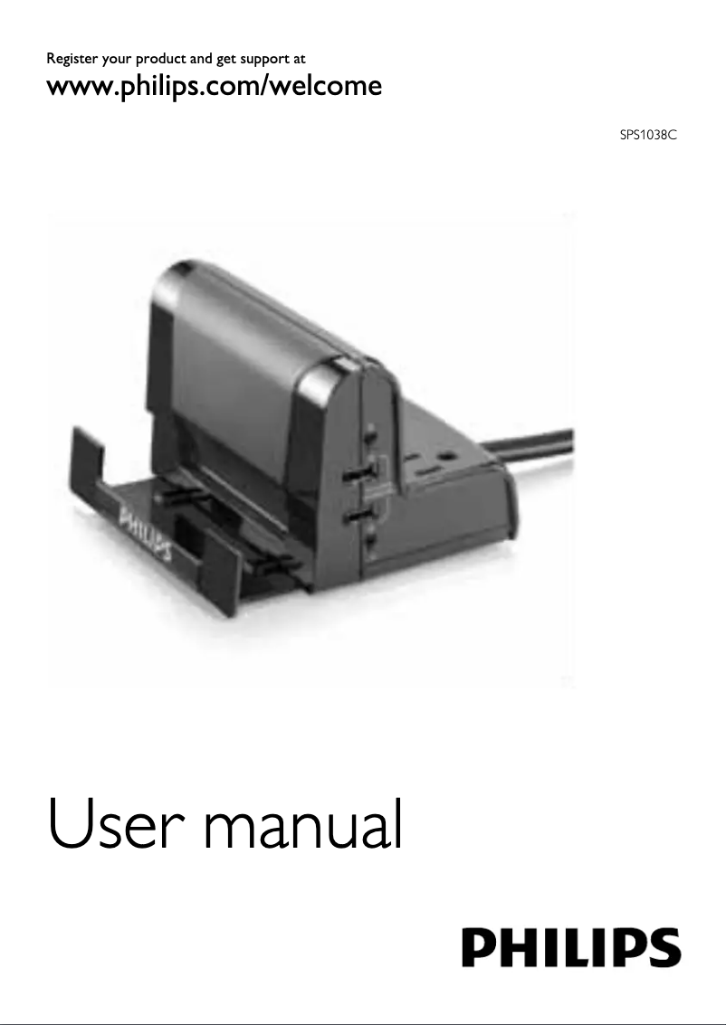 Image de la première page du manuel de l'appareil SPS1038C