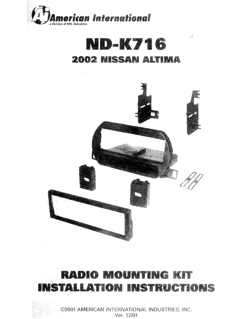 Page n°1 - Manuel utilisateur American International NDK716