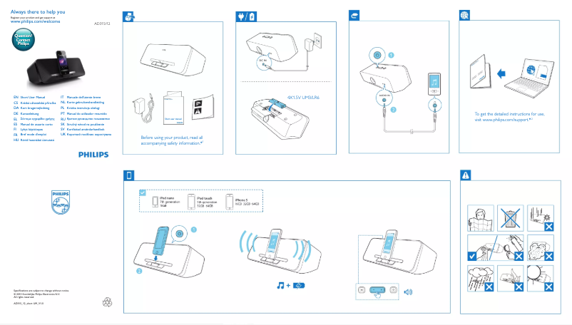 Page n°1 - Manuel utilisateur Philips AD315