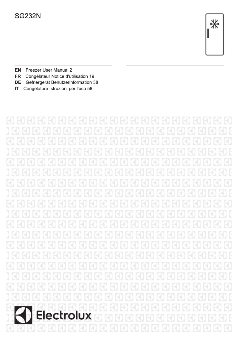 Page n°1 - Manuel utilisateur Electrolux SG232N