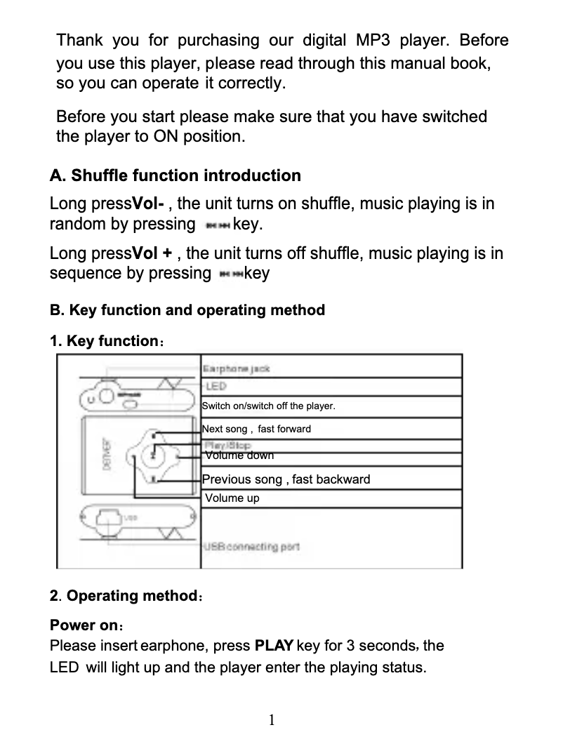 Imagen de la primera página del manual del dispositivo MPS-409C