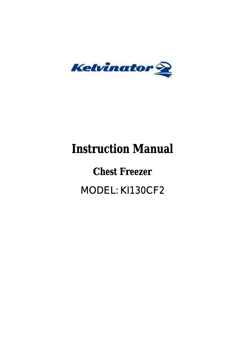 Page 1 de la notice Manuel utilisateur Kelvinator KI130CF2