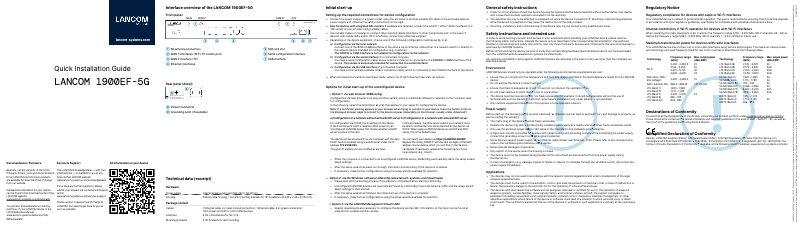 Page n°1 - Guide d'installation Lancom 1900EF-5G