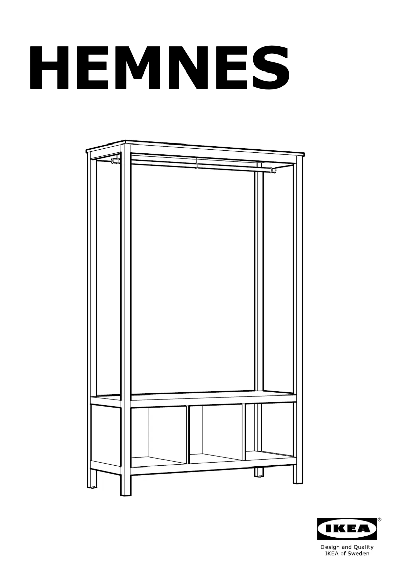 Imagen de la primera página del manual del dispositivo HEMNES 103.793.03
