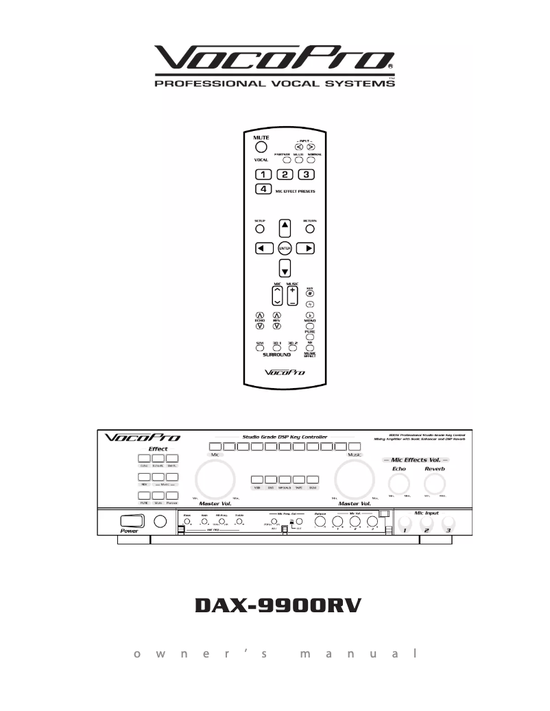 Image de la première page du manuel de l'appareil DAX-9900RV